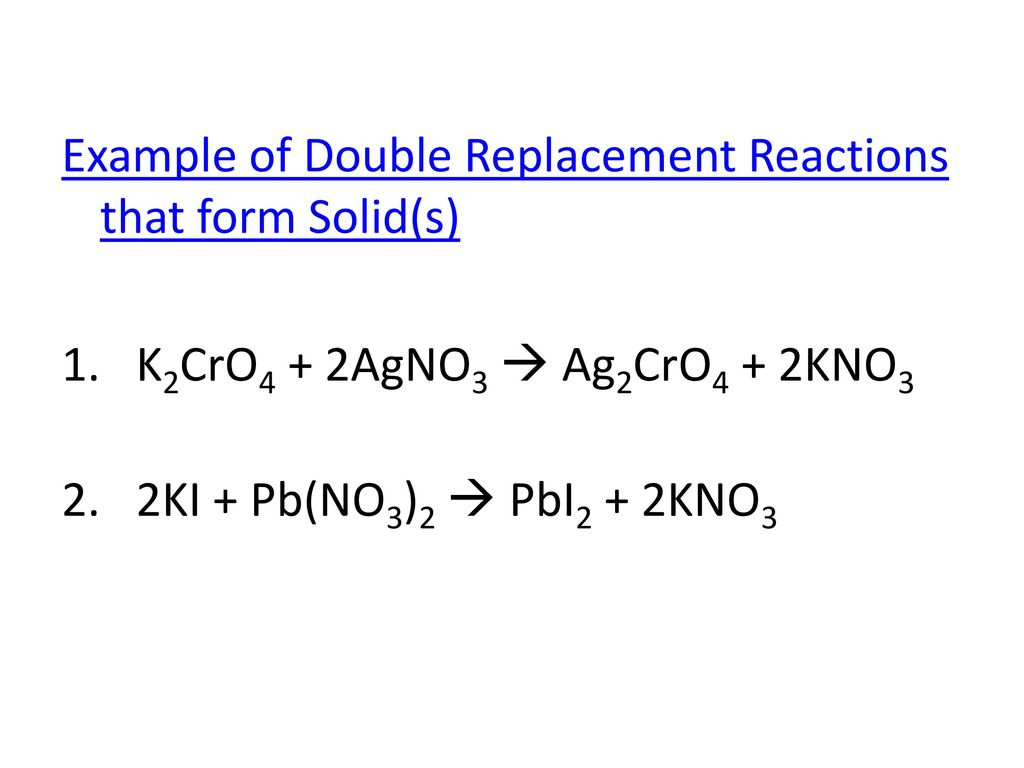 Double replacement reactions ppt download