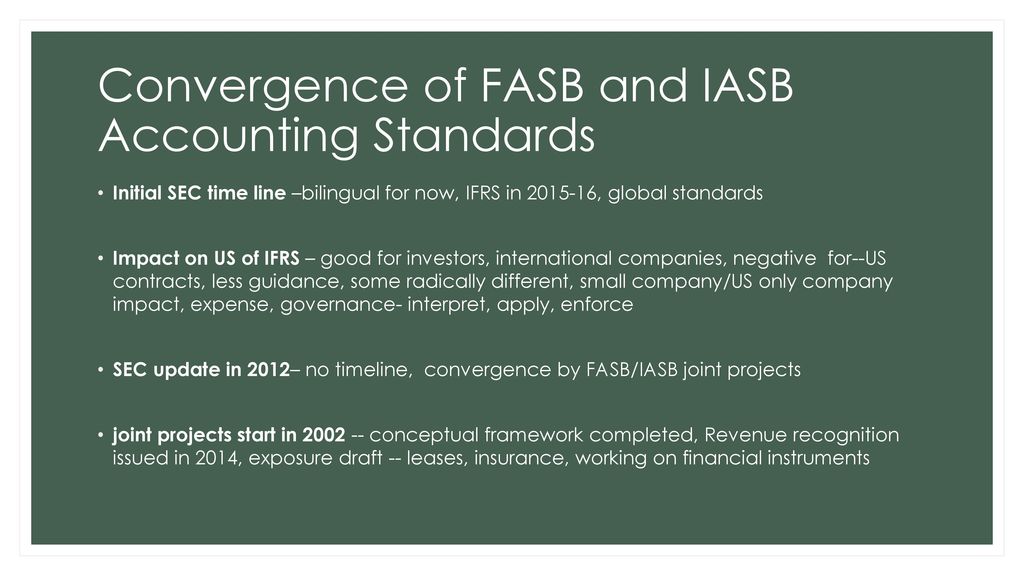 fasb and iasb convergence project