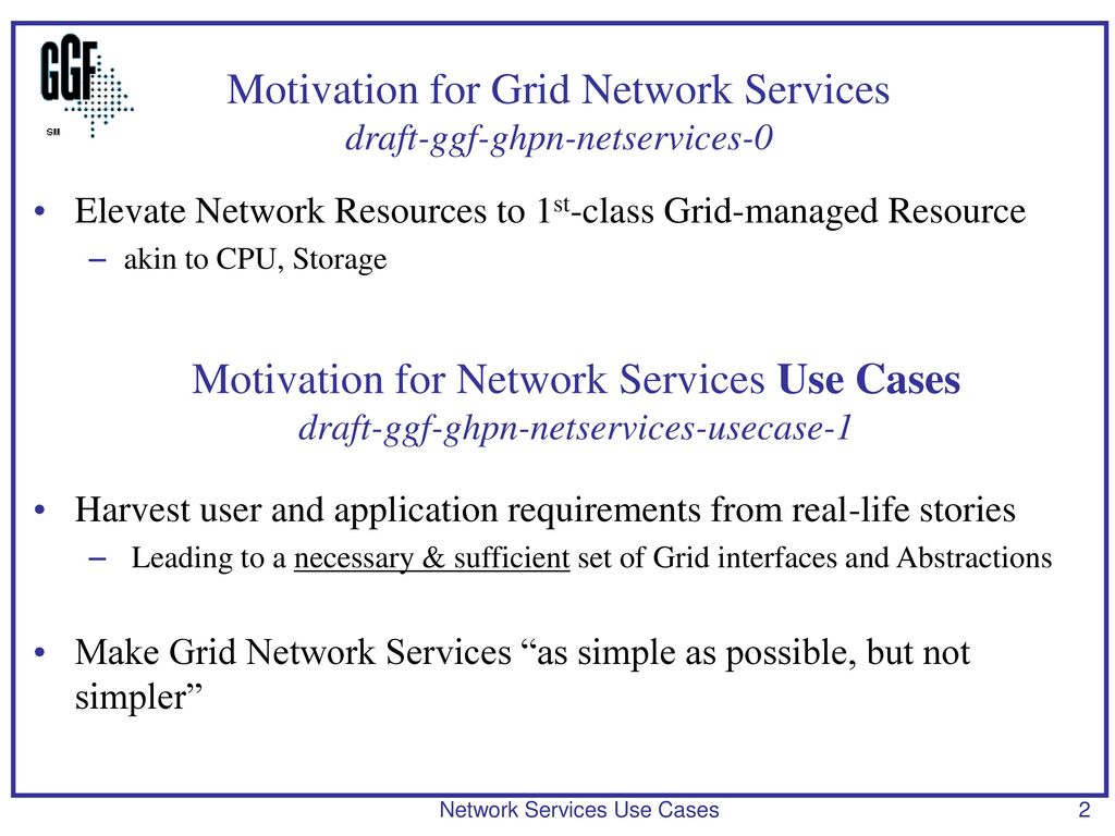 Network services use cases ghpn research group ppt download