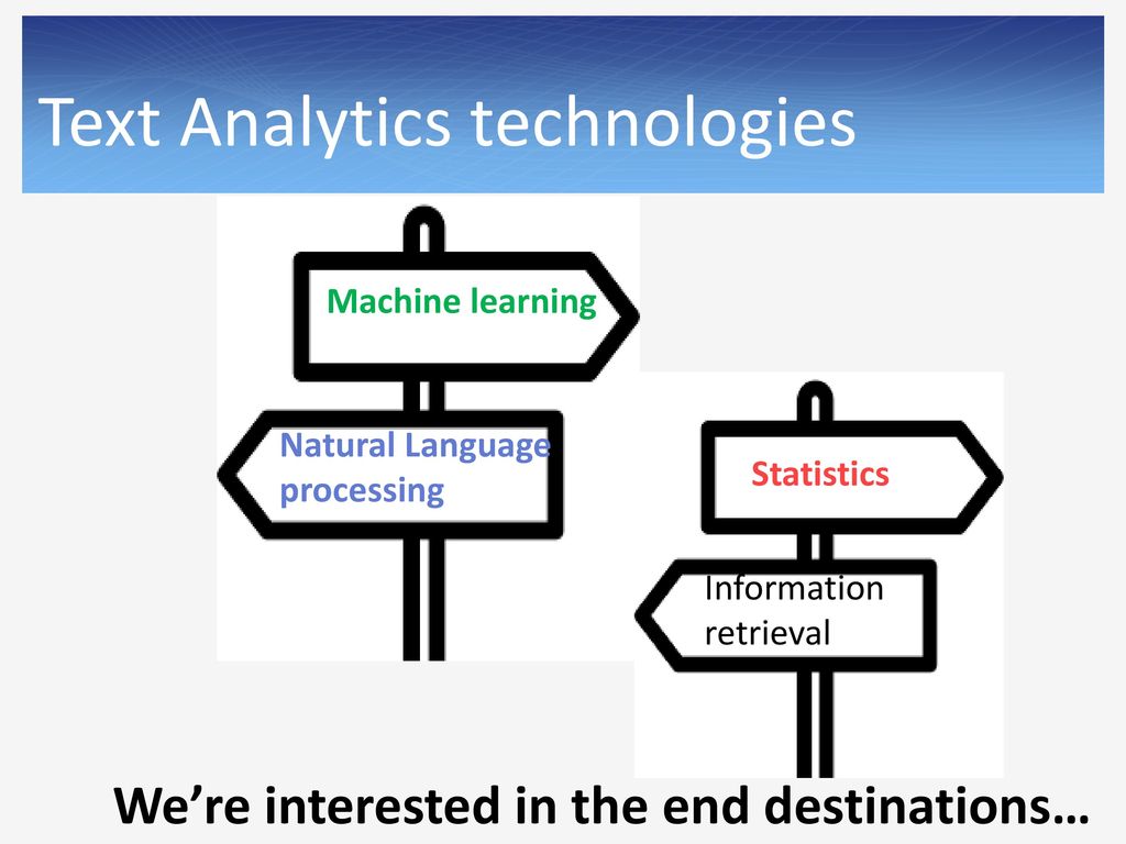 Text Analytics technologies