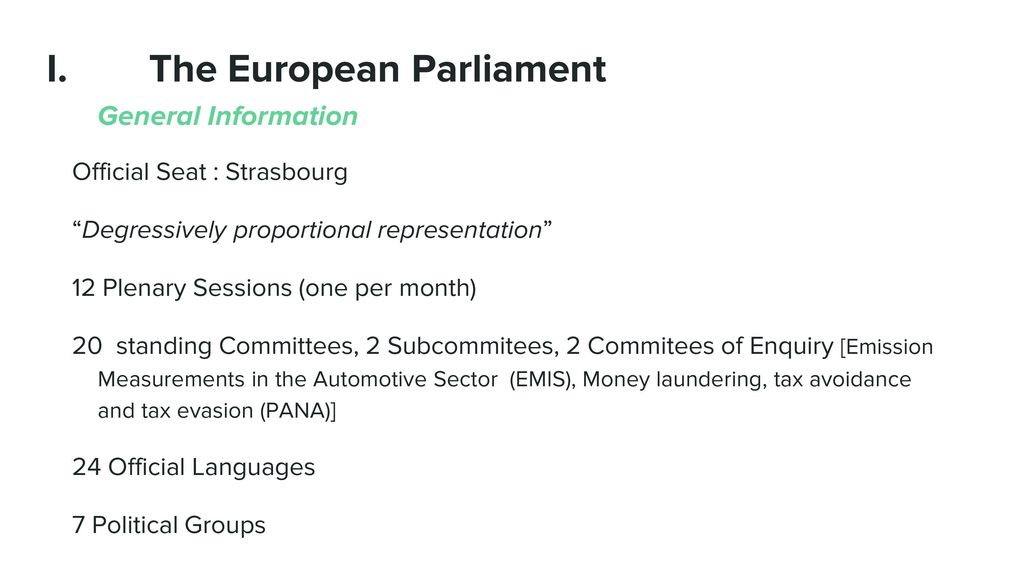 EU INSTITUTIONS: The European Parliament & National Parliaments / - Ppt ...