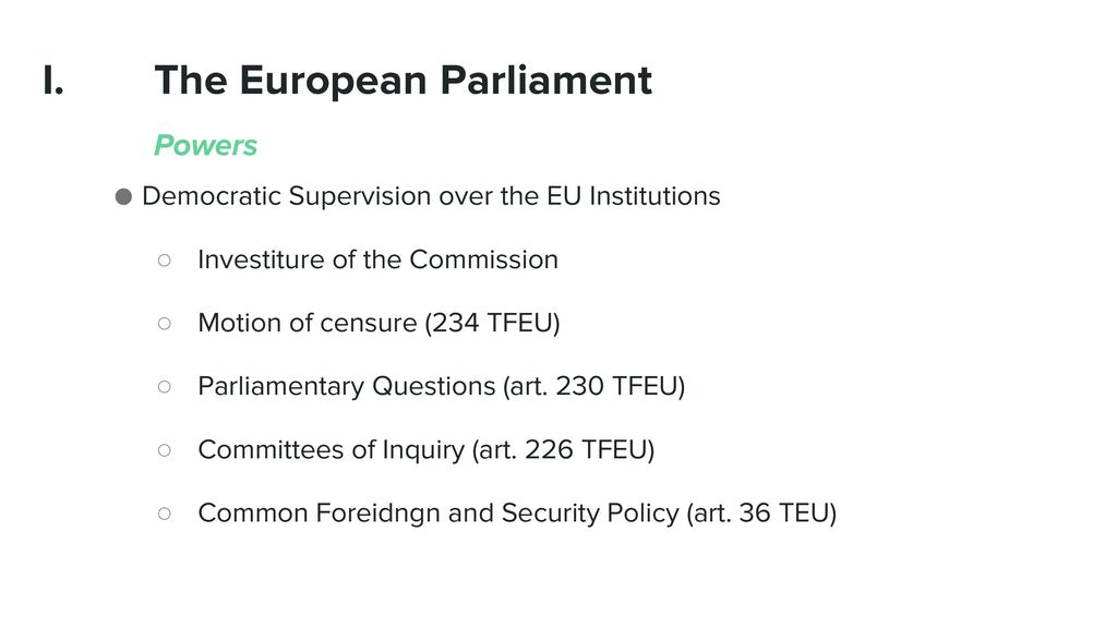 Eu Institutions The European Parliament And National Parliaments Ppt Download