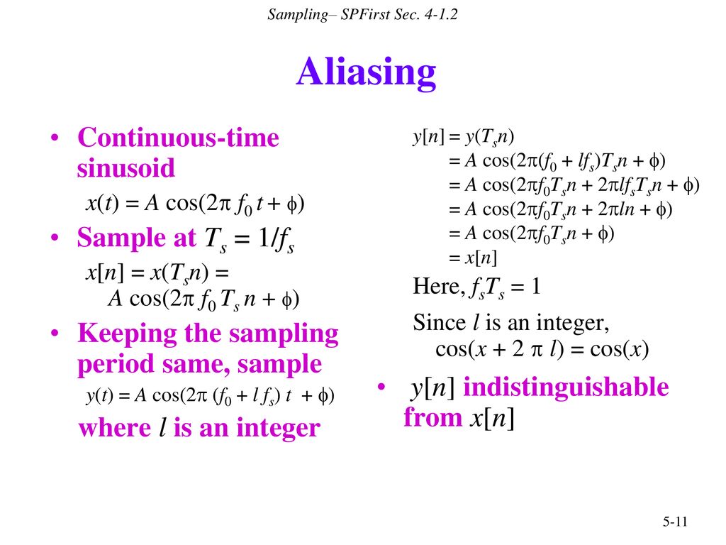 Sampling And Aliasing Prof Brian L Evans Ppt Download