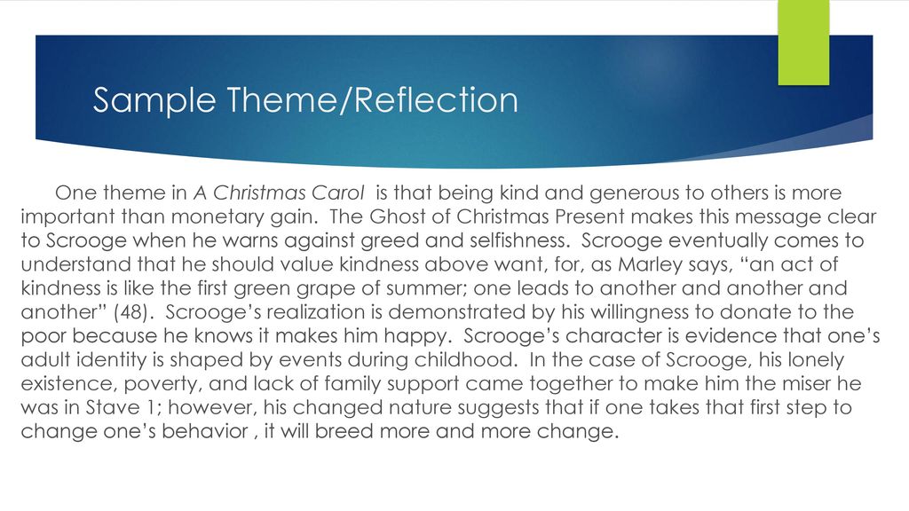 Scrooge Character Analysis Theme Reflection Ppt Download