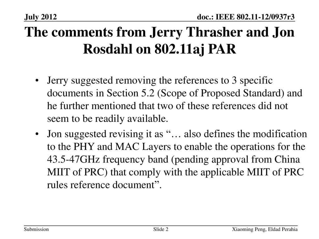 The comments from Jerry Thrasher and Jon Rosdahl on aj PAR