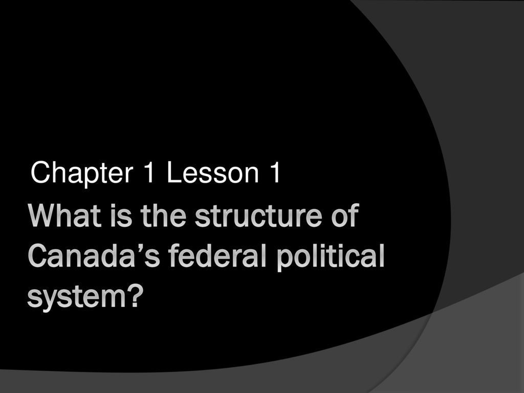 What is the structure of Canada’s federal political system? - ppt download
