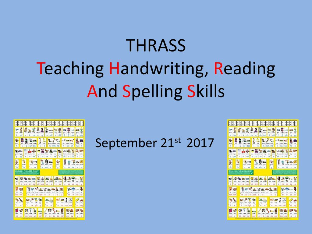 Thrass Spelling Chart