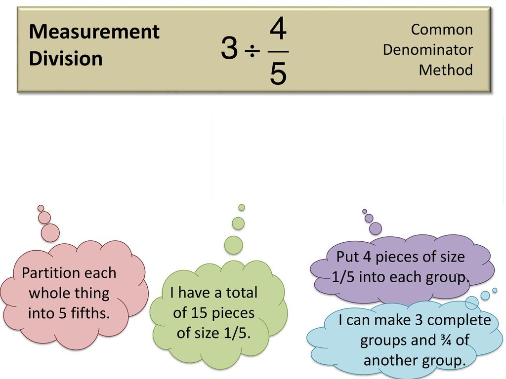 Measurement Division Common Denominator Method