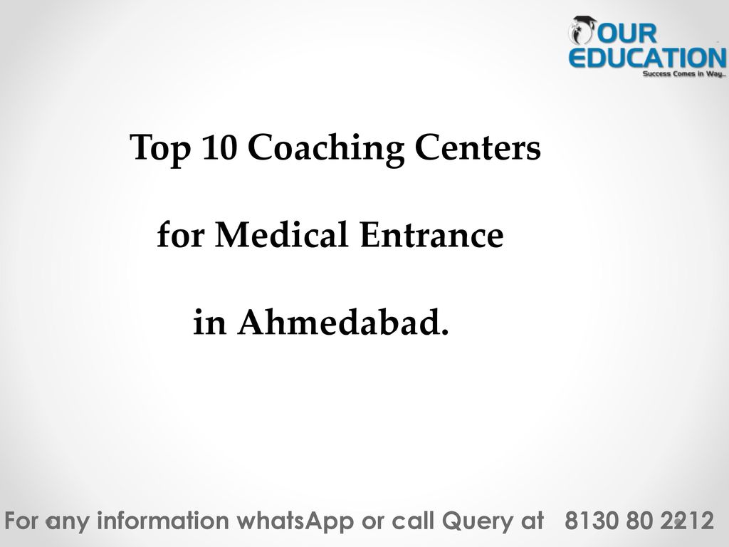 Top 10 Coaching Centers for Medical Entrance in Ahmedabad.