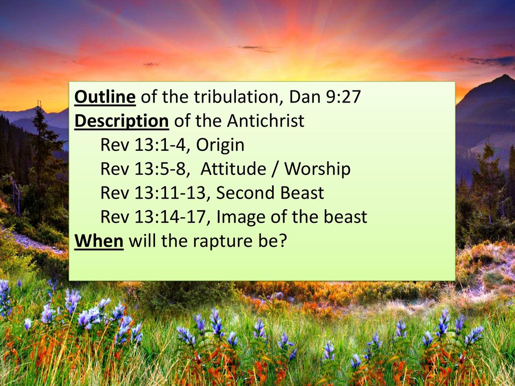 Outline of the tribulation, Dan 9:27
