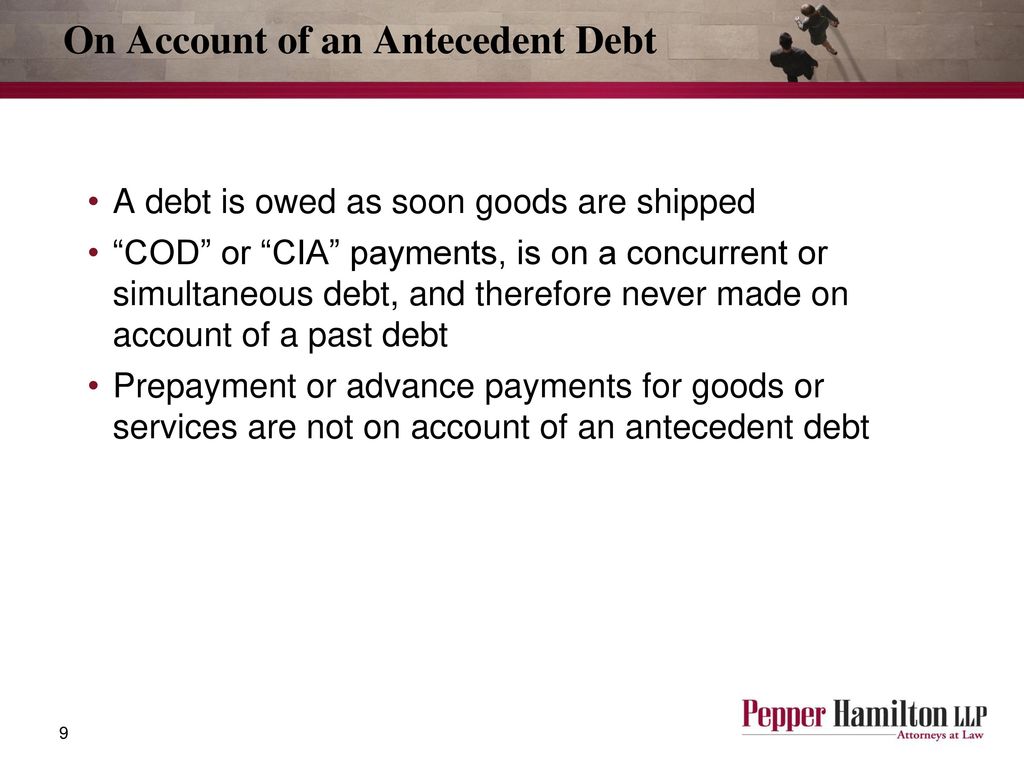 antecedent debt