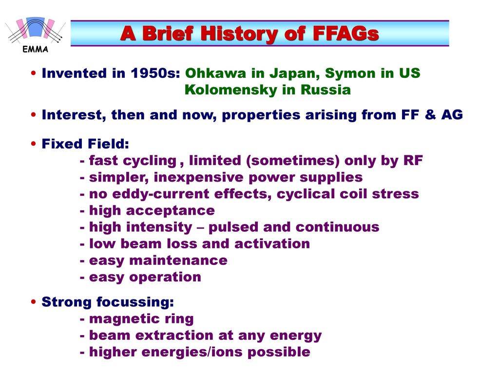 A Brief History of FFAGs