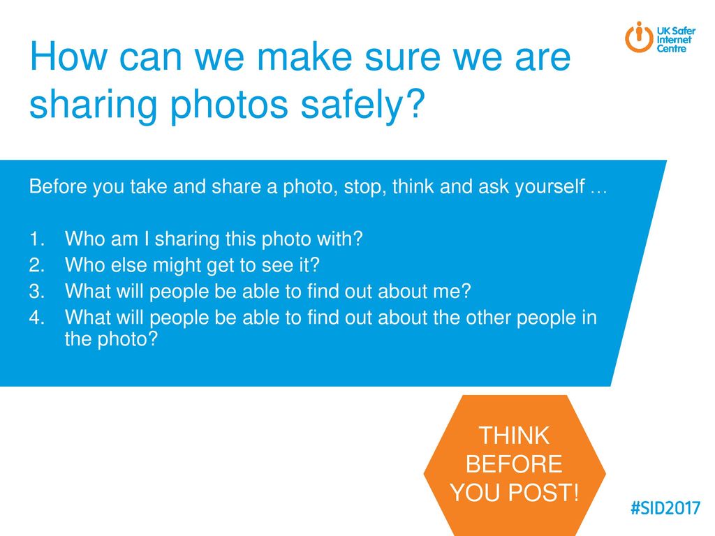 How can we make sure we are sharing photos safely
