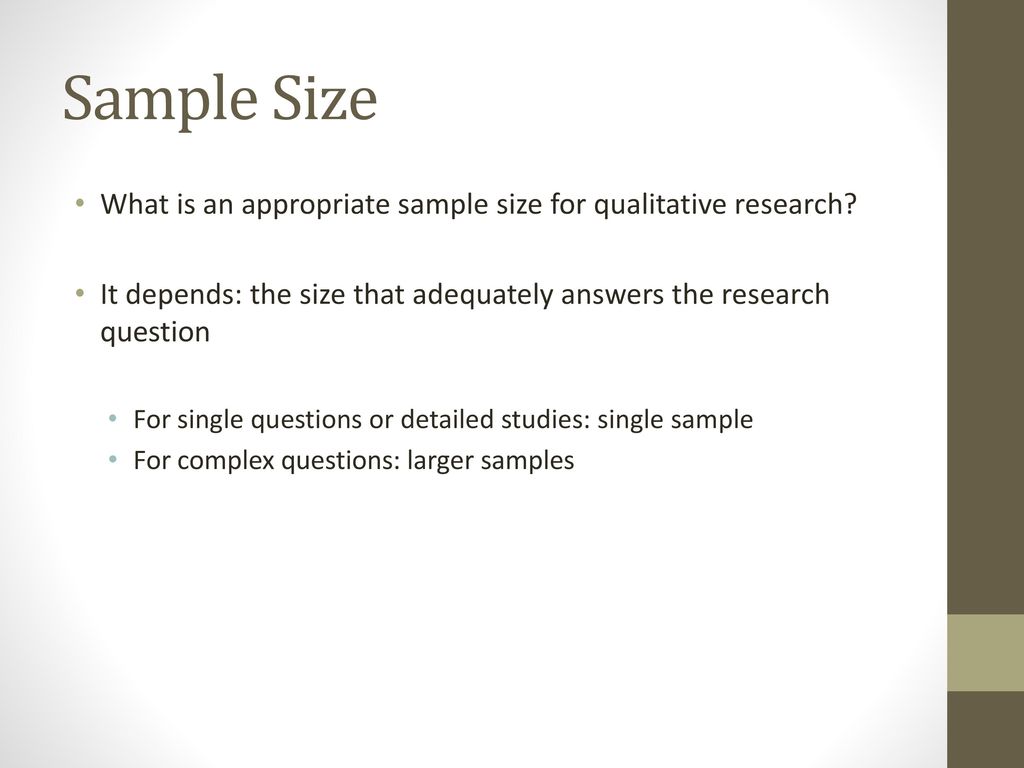 Sampling for Qualitative Research - ppt download