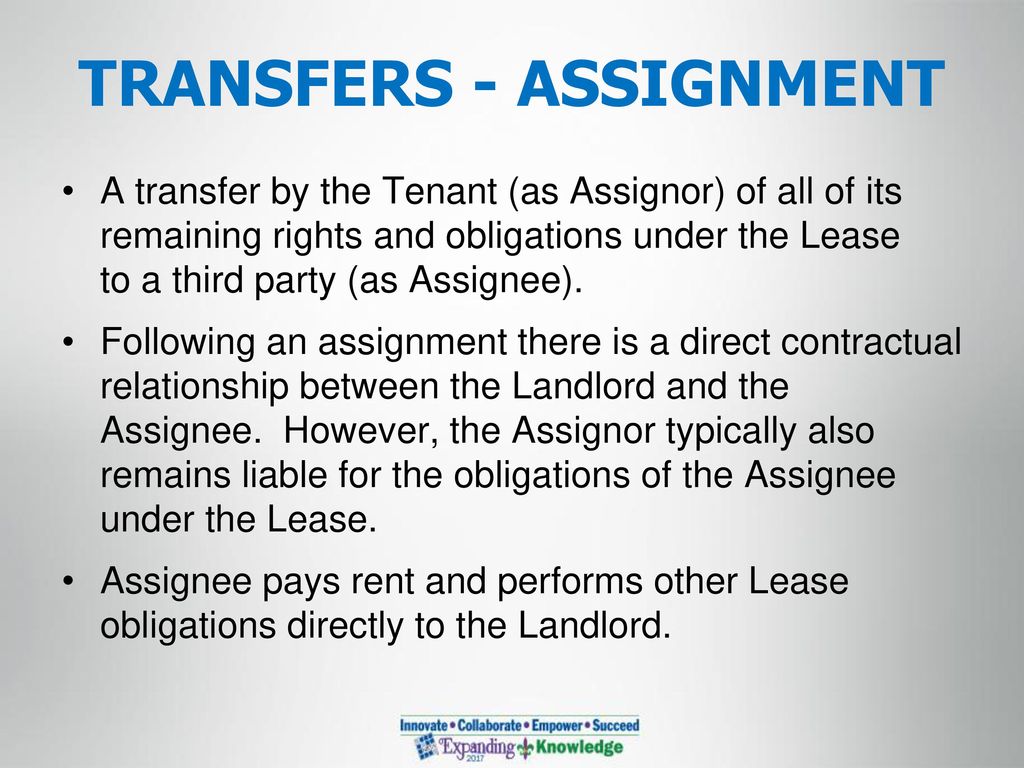 assignment assignor remains liable