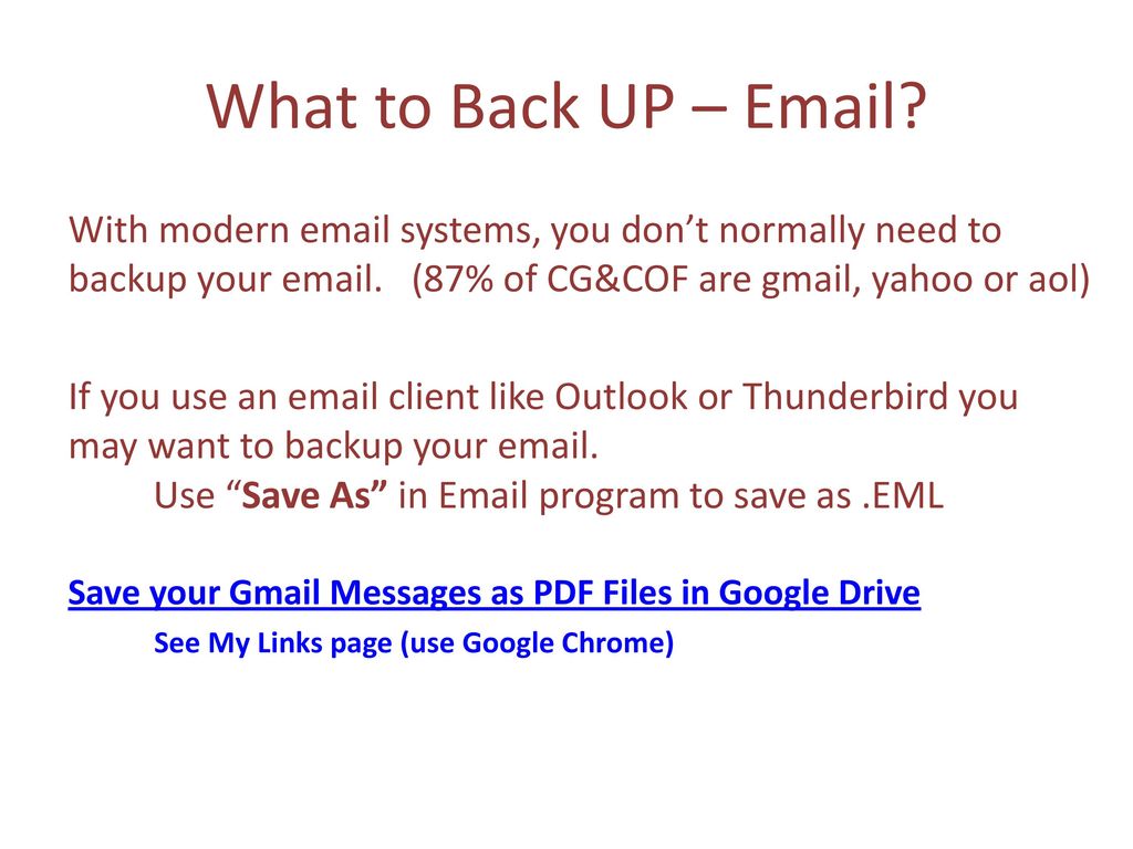 Backing up your computer ppt download