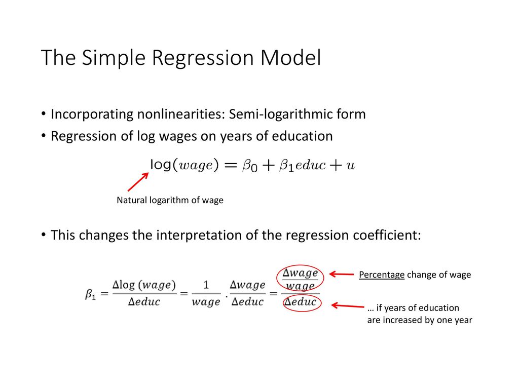 Ch. 2: The Simple Regression Model - ppt download