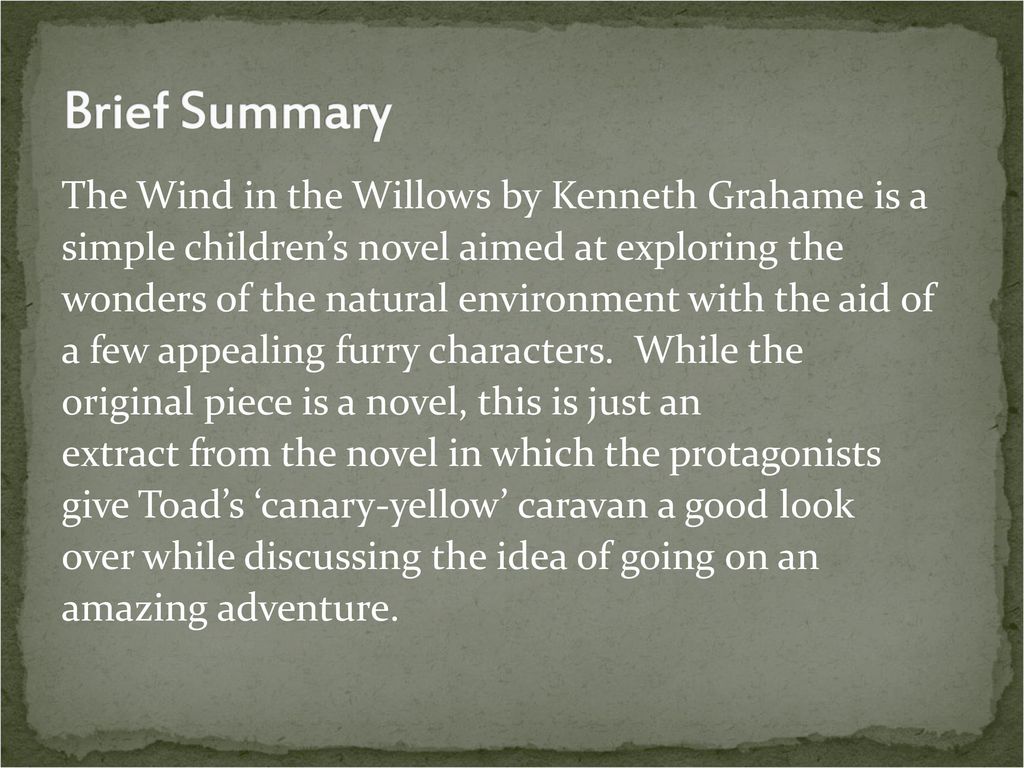 the wind in the willows summary