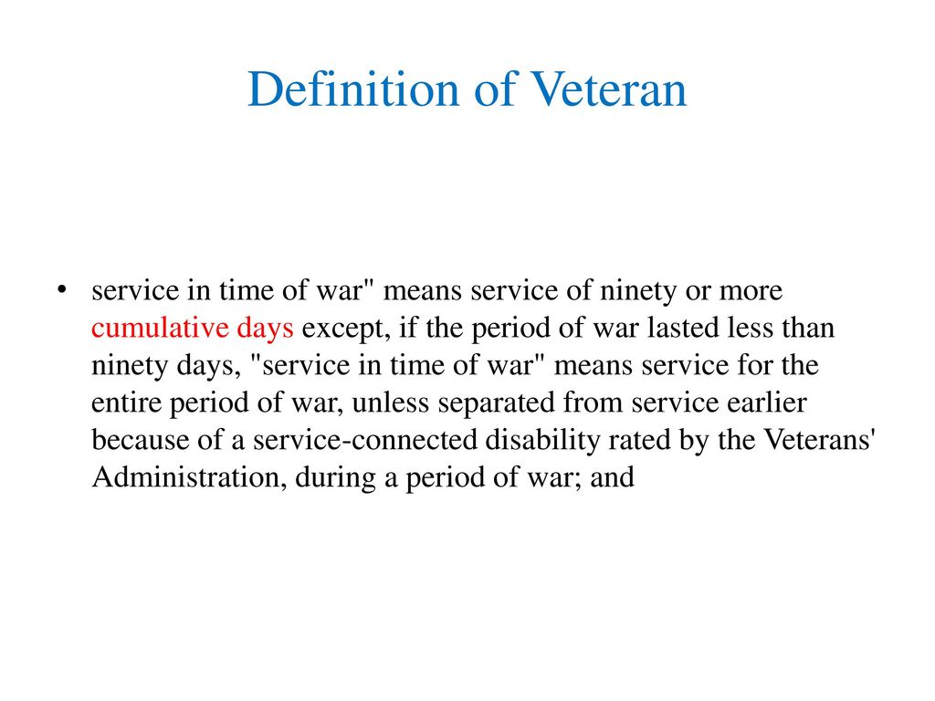 veterans' exemption eligibility - ppt download