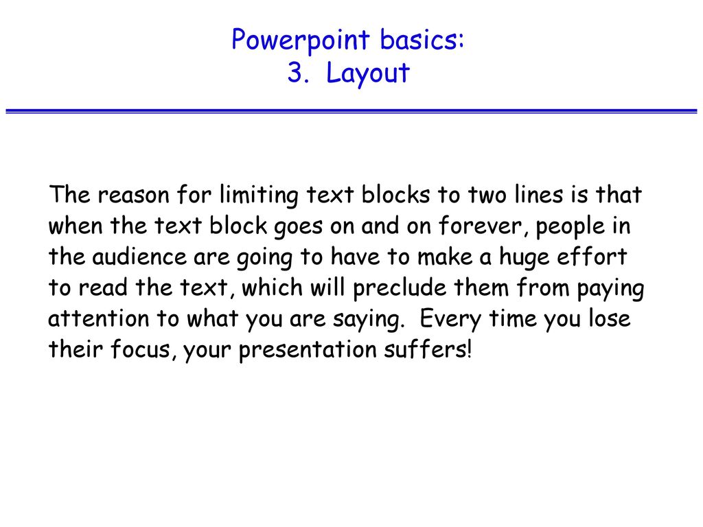 Powerpoint basics: 3. Layout