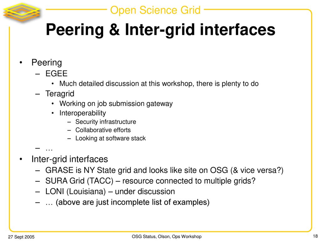 Open science grid progress and status ppt download