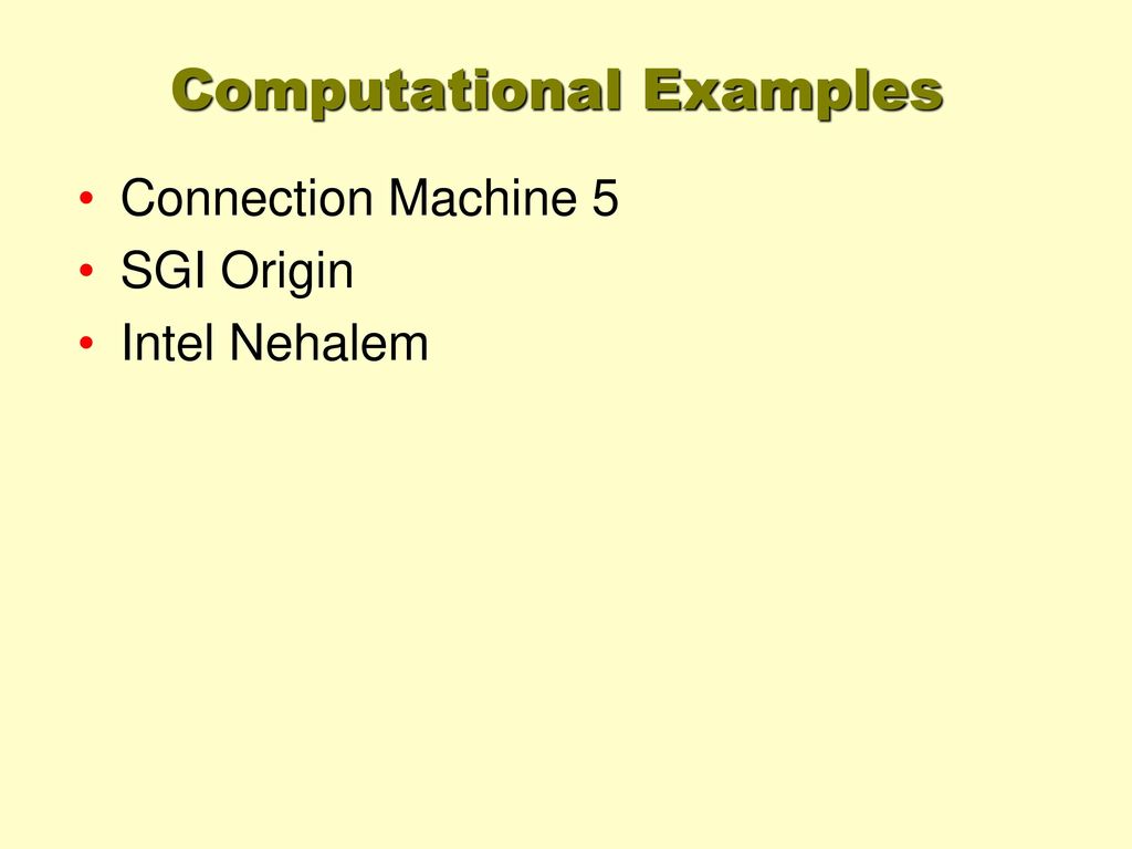Computational Examples