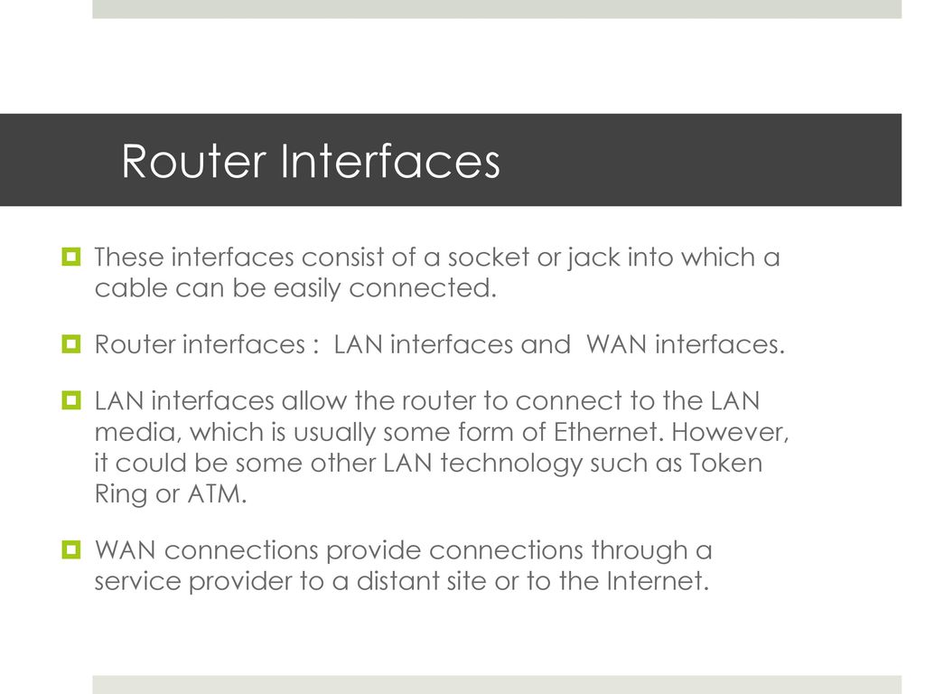 Routers and Router Configuration ppt download