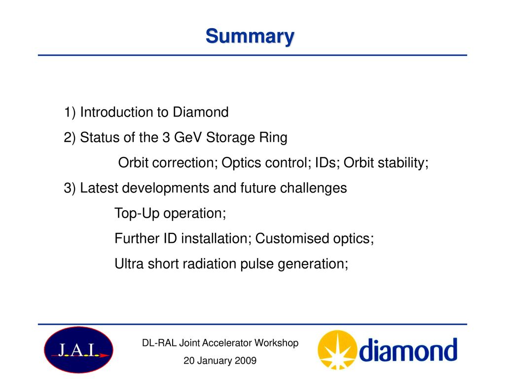 Diamond Light Source Status And Future Challanges Ppt Download