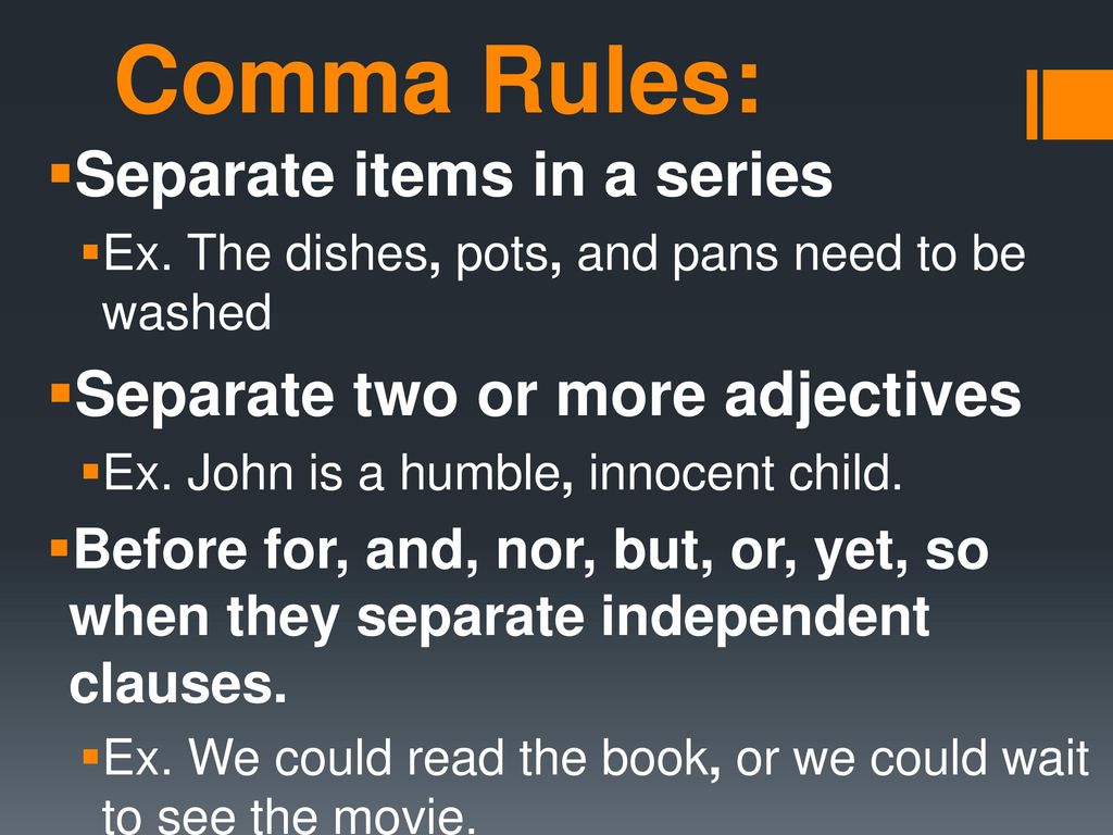 Punctuation Rules. - ppt download