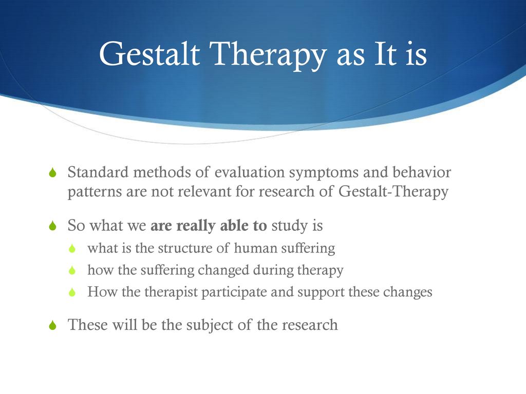 gestalt therapy research