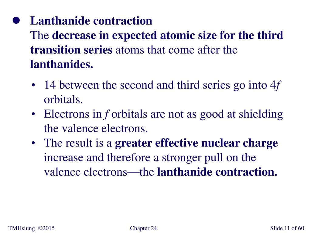 Lanthanide contraction