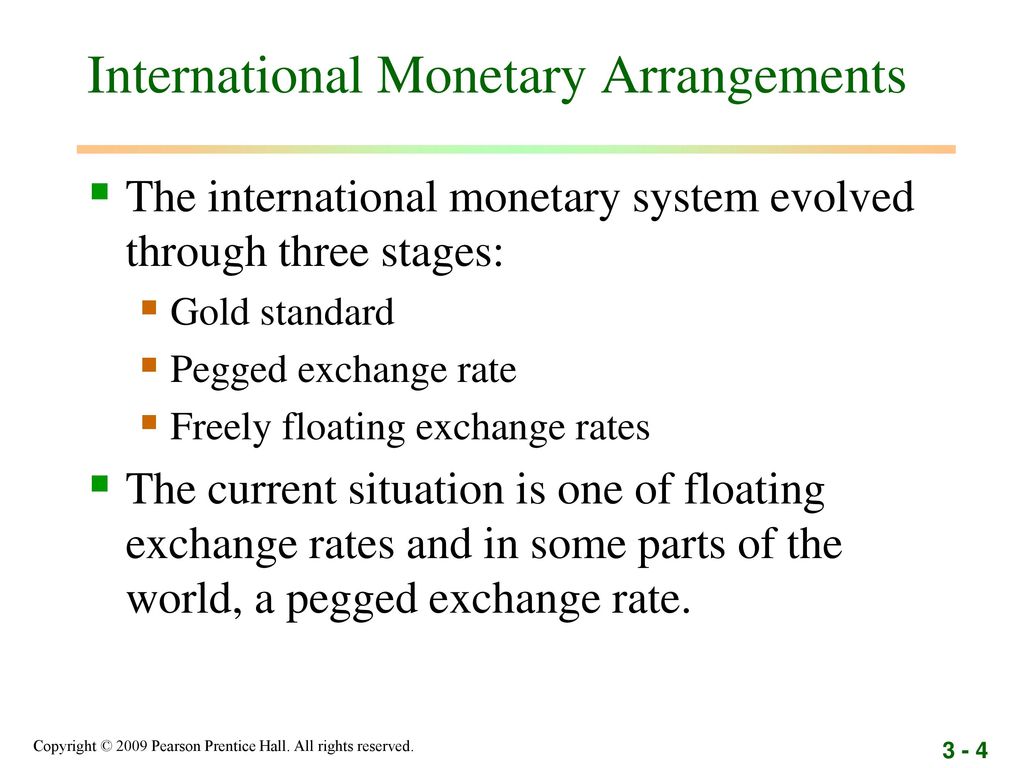 stages of international monetary system
