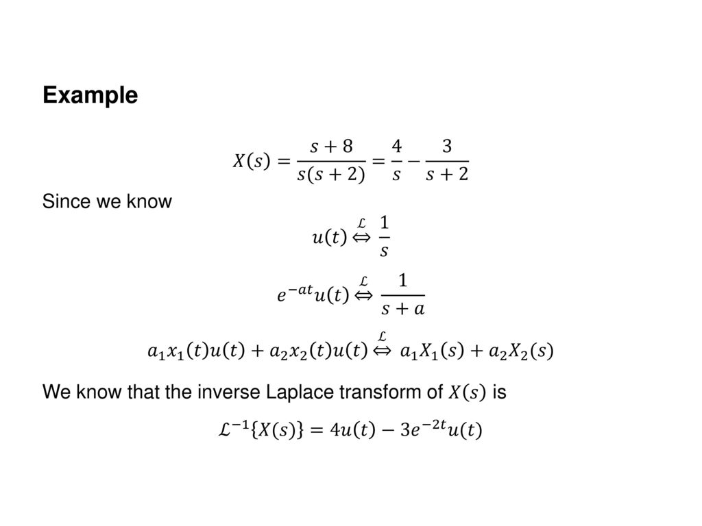 Inverse Laplace Transform Ppt Download