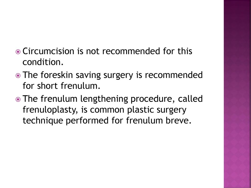 Operation frenulum breve Frenuloplasty: from