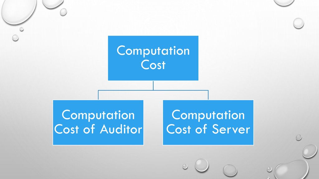 Computation Cost of Auditor Computation Cost of Server