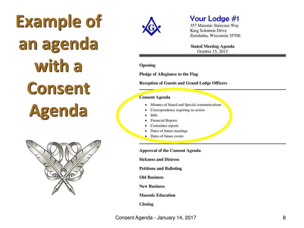 Consent Agenda - January 20, ppt download For Consent Agenda Template
