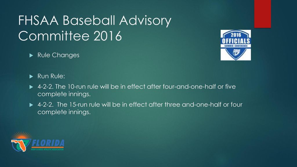 Fhsaa Baseball Rules 2025