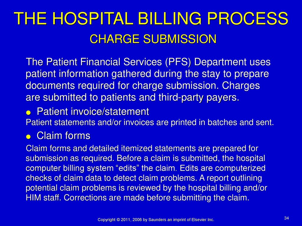 THE HOSPITAL BILLING PROCESS CHARGE SUBMISSION