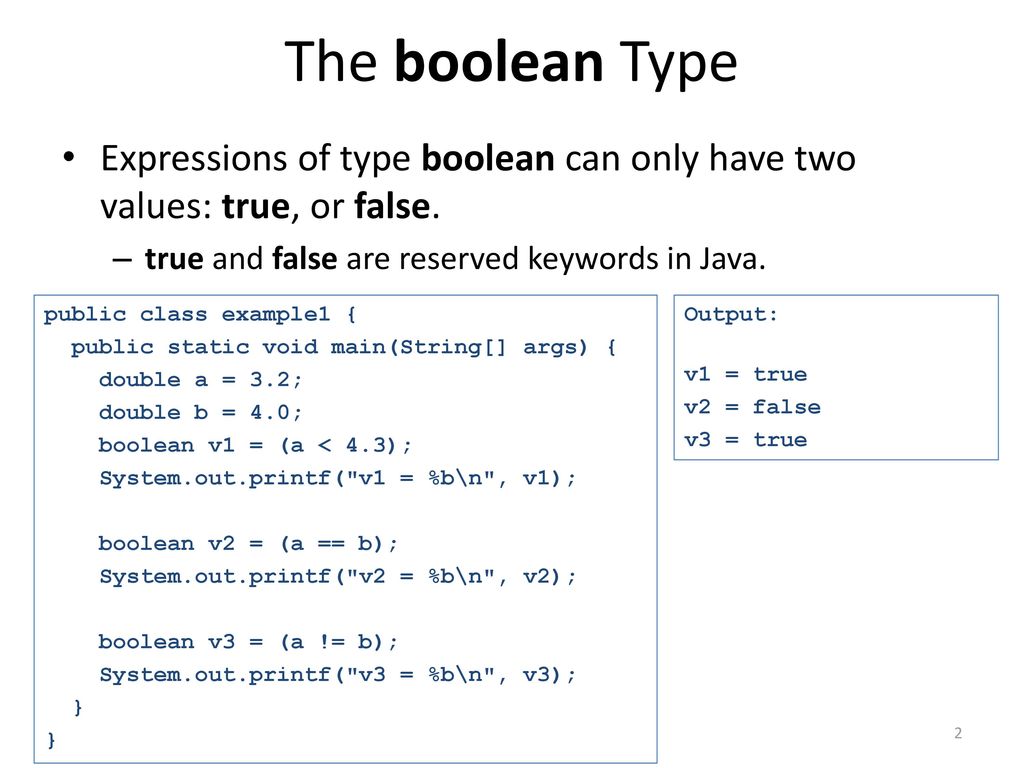 How To Write Boolean Expressions In