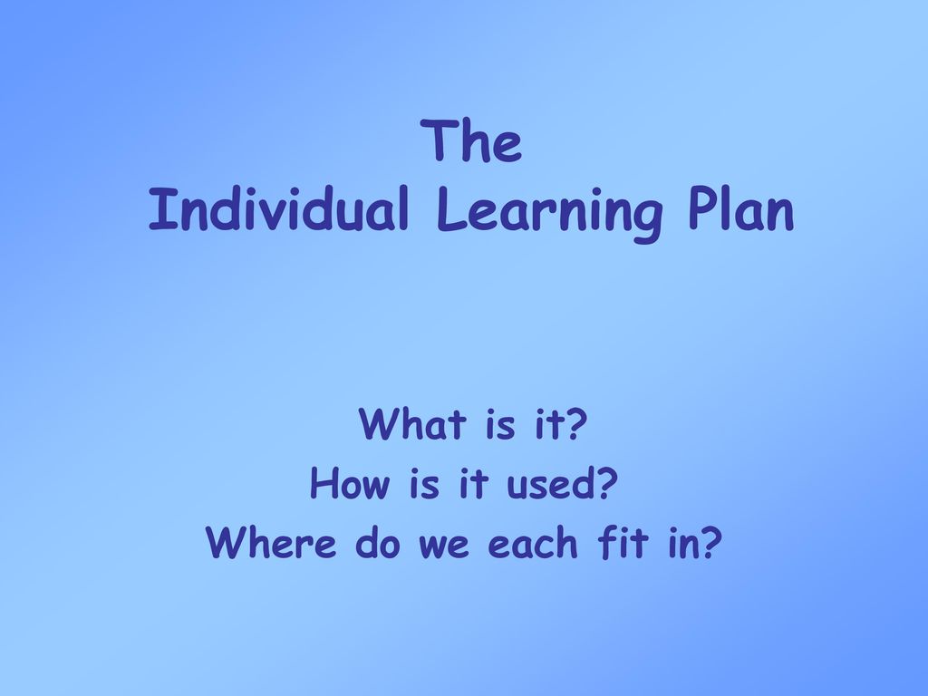 Individual Learning Plan Examples For Teachers Individual Learning Plan Examples For Teachers