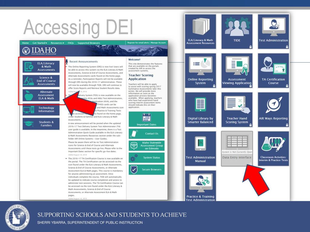Accessing DEI SUPPORTING SCHOOLS AND STUDENTS TO ACHIEVE