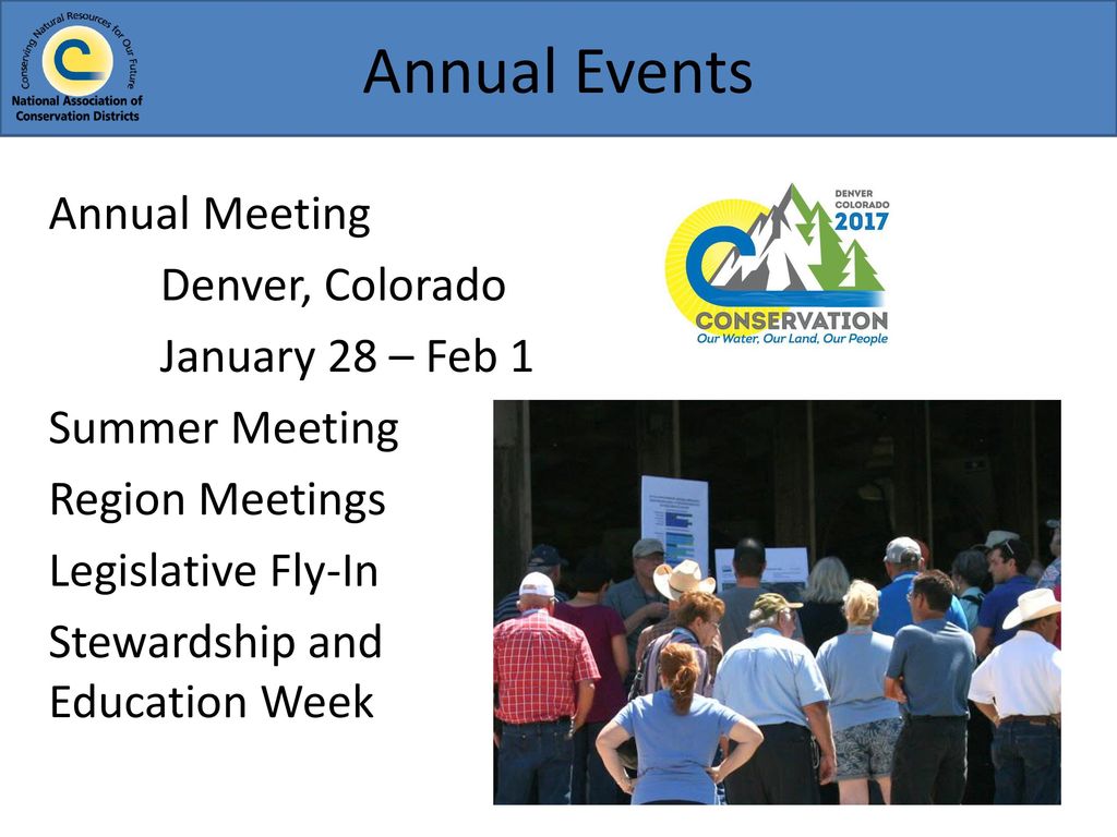 Annual Events Annual Meeting Denver, Colorado January 28 – Feb 1