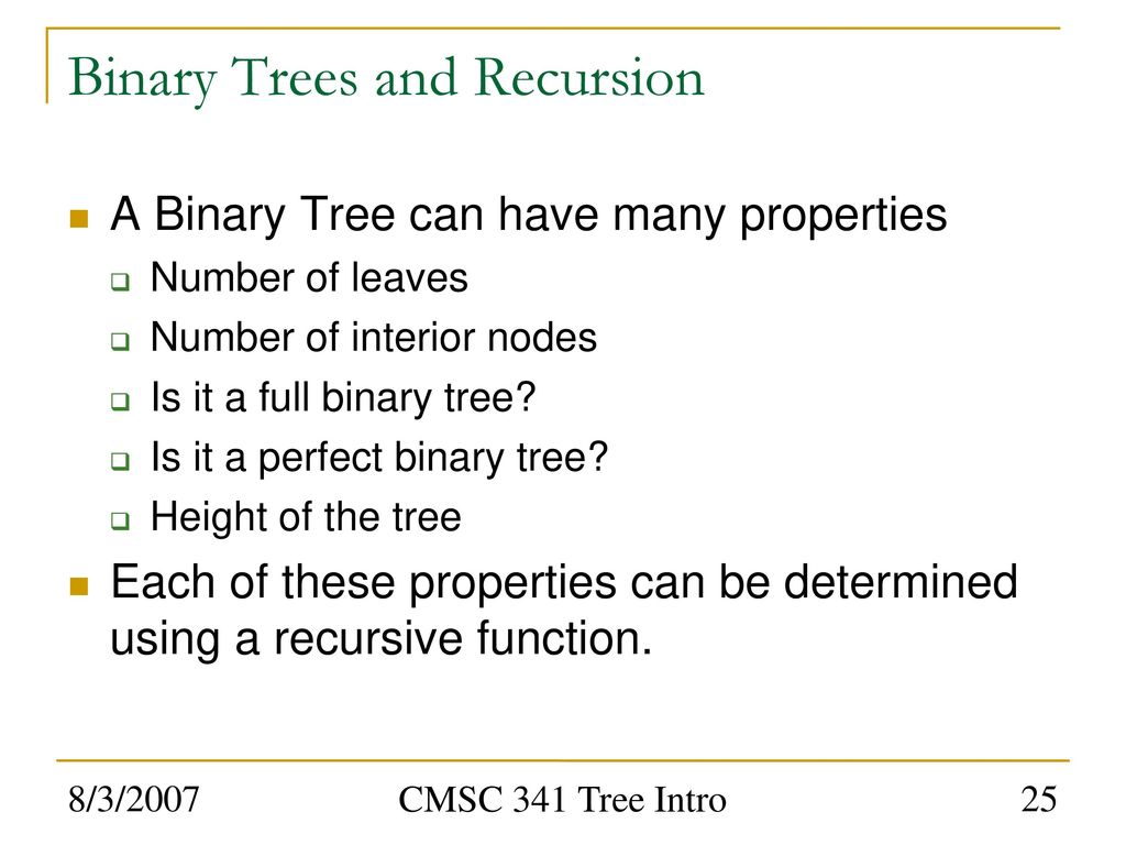 CMSC 341 Introduction to Trees 8/3/2007 CMSC 341 Tree Intro. - ppt download