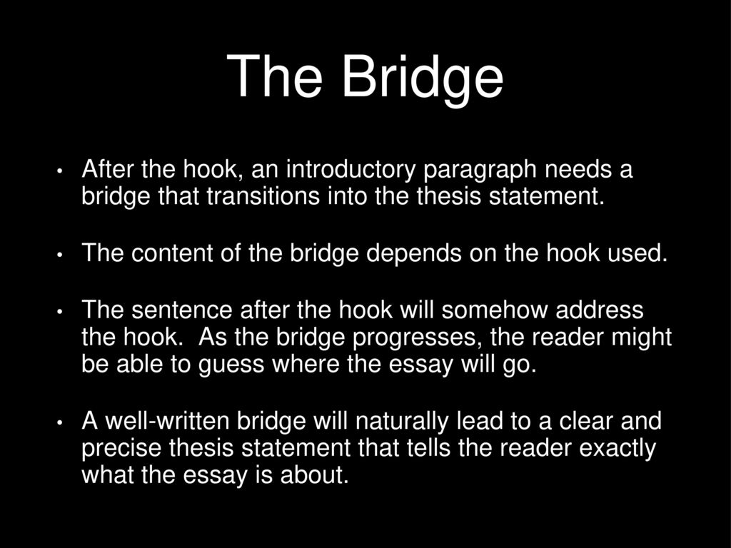 bridge in an essay