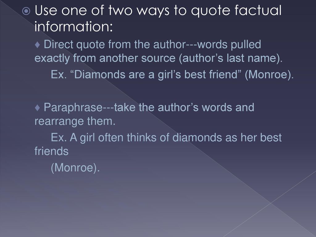 Using Parenthetical Citations ppt download