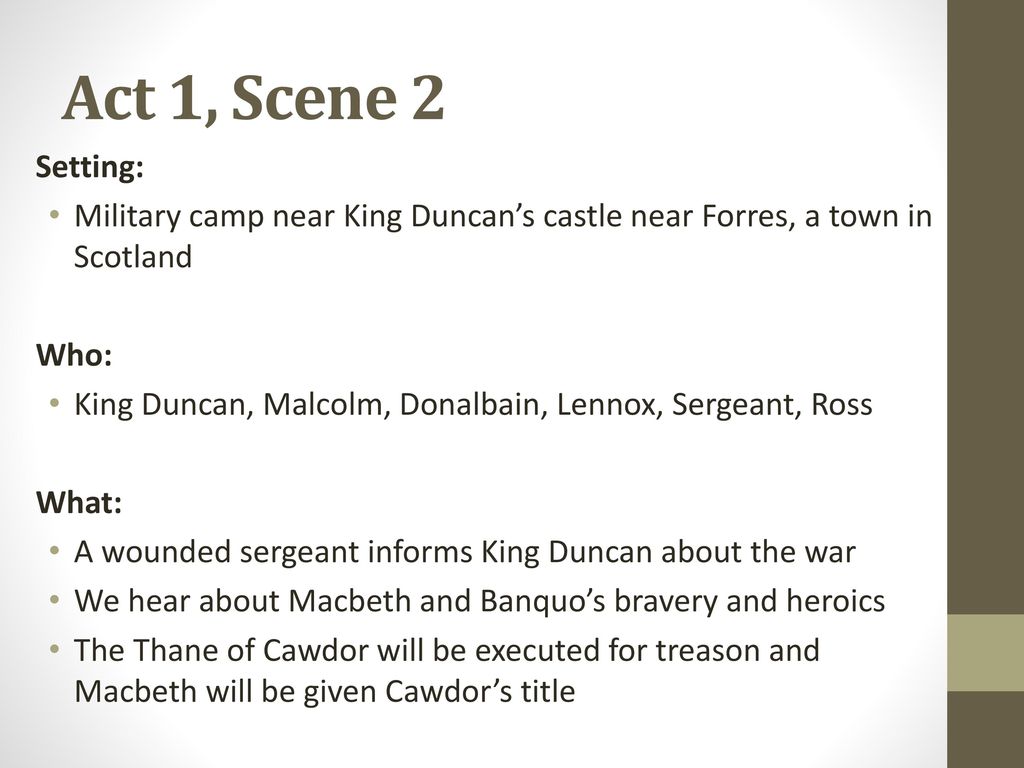 Macbeth Act 1, Scenes ppt download