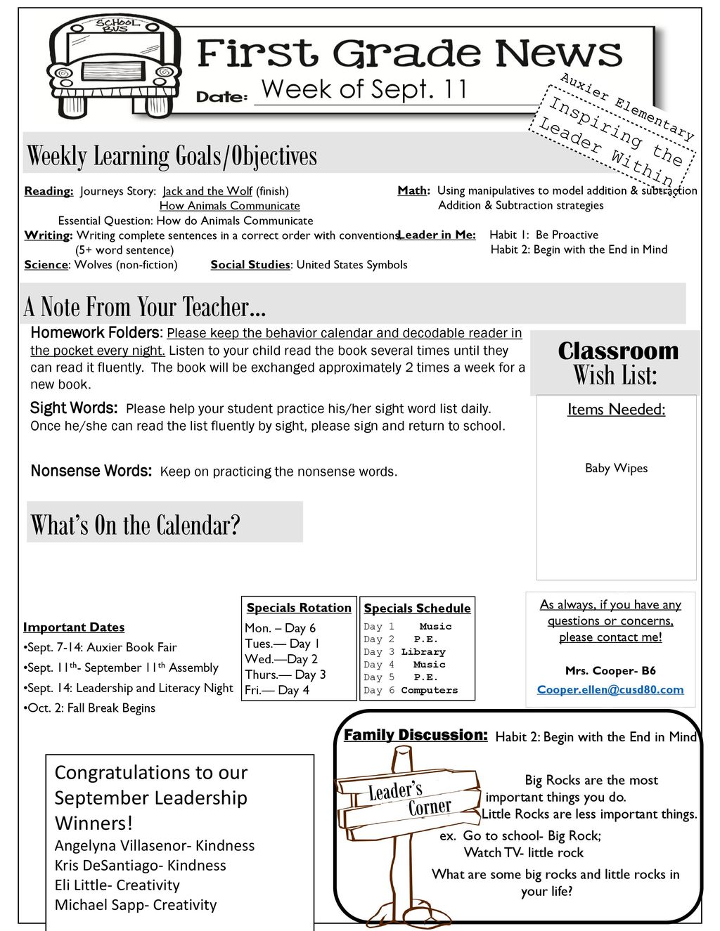 Weekly Learning Goals/Objectives ppt download