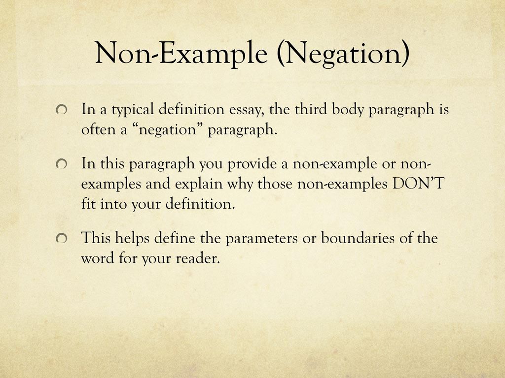 Non-Example (Negation)
