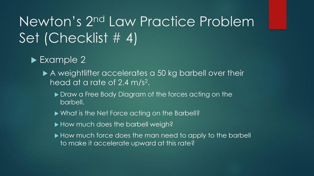Newton S 2nd Law Unit Ppt Download