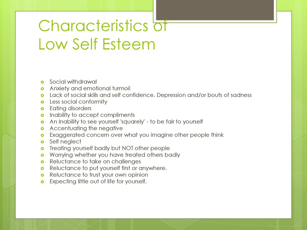 10 Characteristics of Low Self Esteem - Divine You